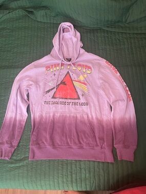 Pink Floyd Ombre Crewneck Sweatshirt in Light Purple to Deep Plum S 34-36